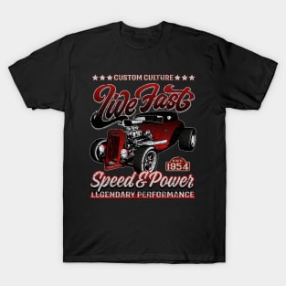 Custom Culture Live Fast Hot Rod T-Shirt